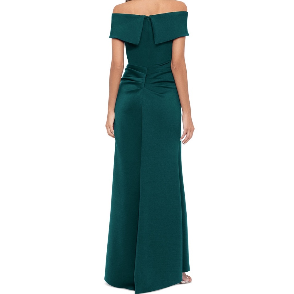 Xscape Strapless Dark Teal Gown